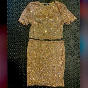 Fashionova, gold sequin, size small